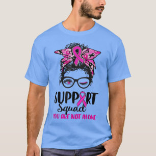 Unterstützung von Squad Messy Bun Pink Krieger Bru T-Shirt