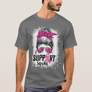Unterstützung von Squad Messy Bun Pink Krieger Bru T-Shirt
