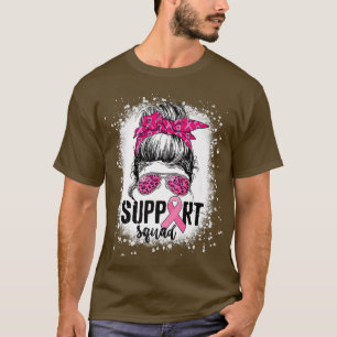 Unterstützung von Squad Messy Bun Pink Krieger Bru T-Shirt