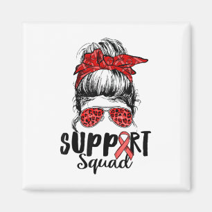 Unterstützung von Squad Messy Bun Warrior Herzerkr Magnet