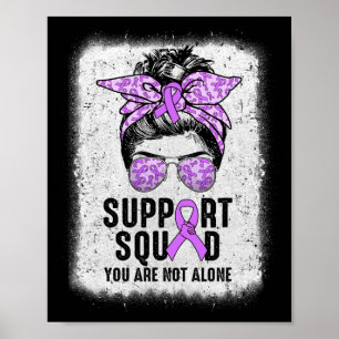 Unterstützung von Squad Messy Bun Warrior Lila Epi Poster