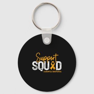 Unterstützung von Squad Orange Ribbon Cancer Leuke Schlüsselanhänger
