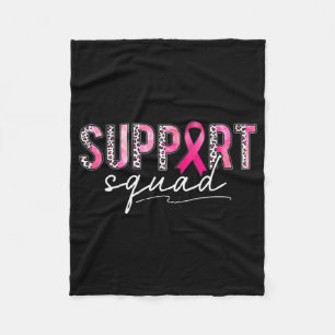 Unterstützung von Squad Pink Leopard Ribbon Breast Fleecedecke