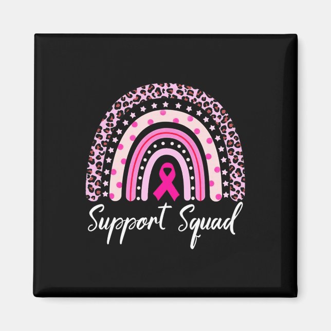 Unterstützung von Squad Pink Rainbow Leopard Brust Magnet (Vorne)