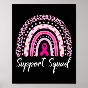 Unterstützung von Squad Pink Rainbow Leopard Brust Poster