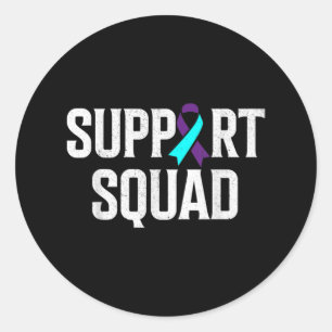 Unterstützung von Squad zur Unterstützung der Suiz Runder Aufkleber