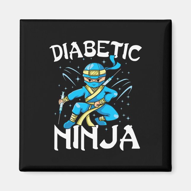 Unterstützung von T1D Diabetikern Ninja Typ 1 Diab Magnet (Vorne)