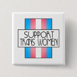 Unterstützung von Transgender-Frauen Button