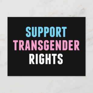 Unterstützung von Transgender-Rechten Postkarte