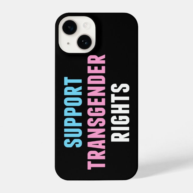 Unterstützung von Transgender Rights Trans Ally Bl iPhone 14 Hülle (Rückseite)