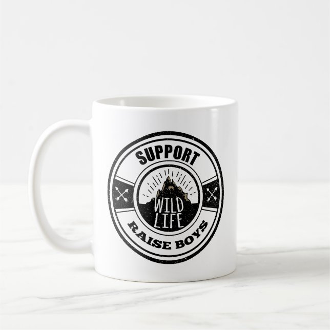 Unterstützung von Wildlife Raise Boys Kaffeetasse (Links)