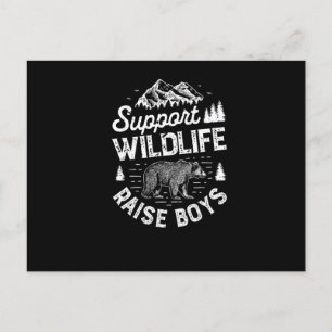 Unterstützung von Wildlife Rays T Shirt Mama Vater Ankündigungspostkarte