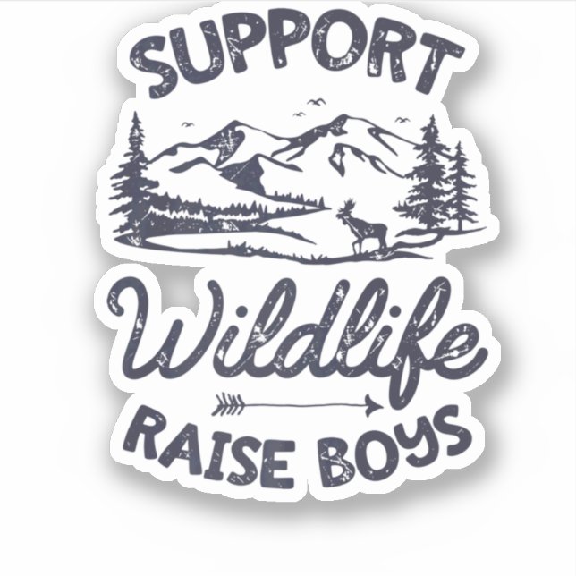 Unterstützung von Wildlife Rays T Shirt Mama Vater Aufkleber (Vorderseite)