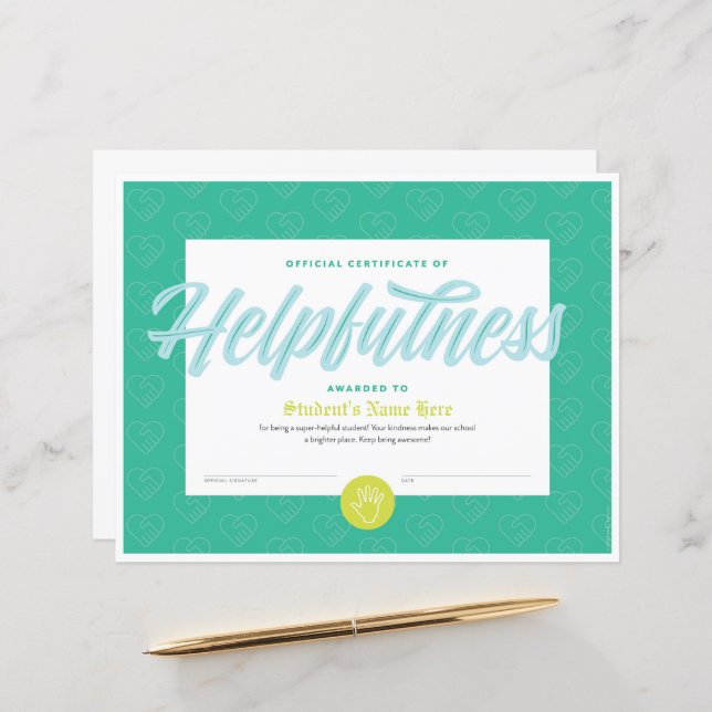 Unterstützungsbescheinigung (Vorderseite/Rückseite Beispiel)