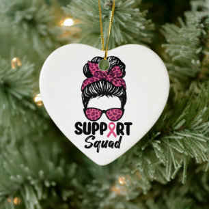 Unterstützungsgruppe Unordentlicher Knoten Rosa Kr Keramik Ornament