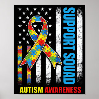 Unterstützungsteam Autismus Band Bewusstsein USA-F Poster