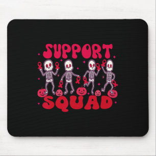Unterstützungsteam Blutkrebs Halloween Rotes Band  Mousepad