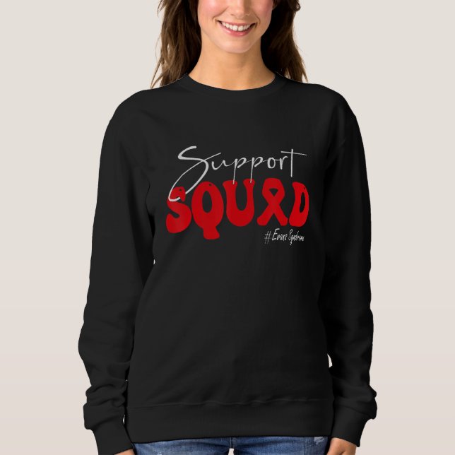 Unterstützungsteam Evans-Syndrom-Bewusstsein Rotes Sweatshirt (Vorderseite)