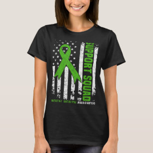 Unterstützungsteam Grüne Schleifenflagge Psychisch T-Shirt