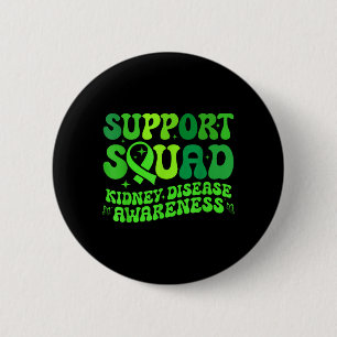 Unterstützungsteam Grünes PKD-Nierenkrankheitsband Button