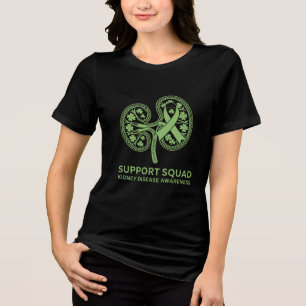 Unterstützungsteam Nierenerkrankung Bewusstsein Tri-Blend Shirt