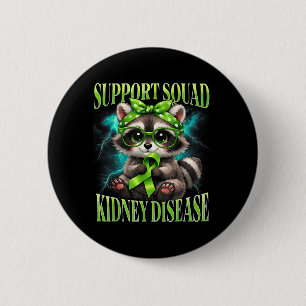 Unterstützungsteam Nierenerkrankung Waschbär Grüne Button