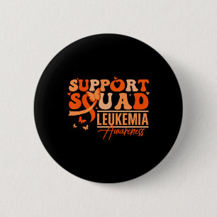 Unterstützungsteam Orange Band Leukämie Blutkrebs Button