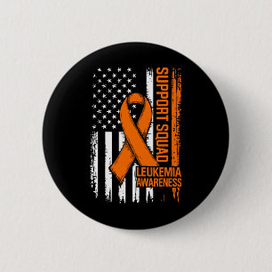 Unterstützungsteam Orange Band Leukämie Blutkrebs Button