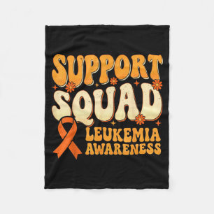 Unterstützungsteam Orange Band Leukämie Blutkrebs Fleecedecke