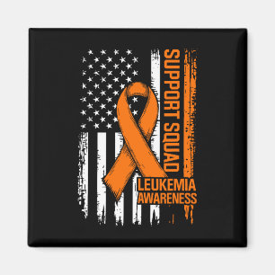 Unterstützungsteam Orange Band Leukämie Blutkrebs Magnet