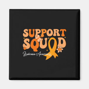 Unterstützungsteam Orange Band Leukämie Blutkrebs Magnet