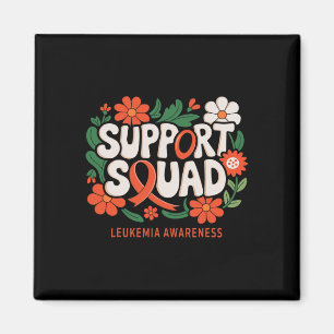Unterstützungsteam Orange Band Leukämie Blutkrebs Magnet