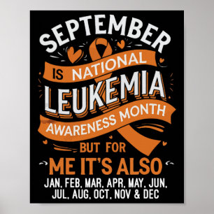 Unterstützungsteam Orange Band Leukämie Blutkrebs  Poster