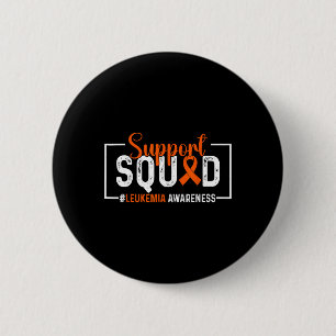 Unterstützungsteam Orange Schleife Leukämie Blutkr Button