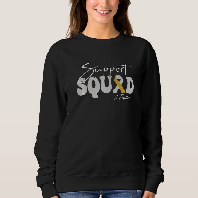 Unterstützungsteam Tinnitus-Bewusstsein Silber- un Sweatshirt (Vorderseite)
