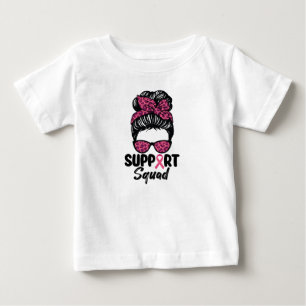 Unterstützungsteam Unordentlicher Knoten Rosa Krie Baby T-shirt