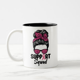Unterstützungsteam Unordentlicher Knoten Rosa Krie Zweifarbige Tasse