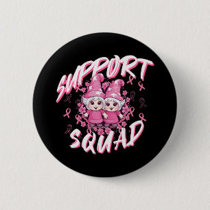 Unterstützungstrupp Gnom-Krieger Brustkrebs-Bewuss Button
