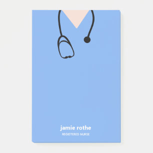 Untersuchung des Krankenhauses auf Arztpraxis Post-it Klebezettel