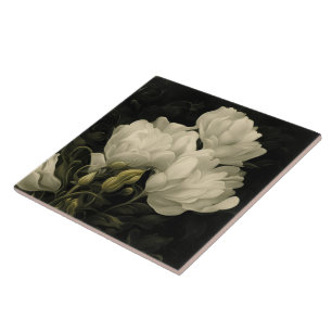 Untersuchung einer Peony-Blume Fliese