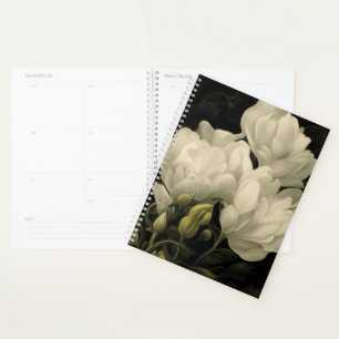 Untersuchung einer Peony-Blume Planer