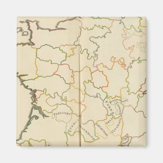 Unterteilung Frankreichs Magnet (Vorne)