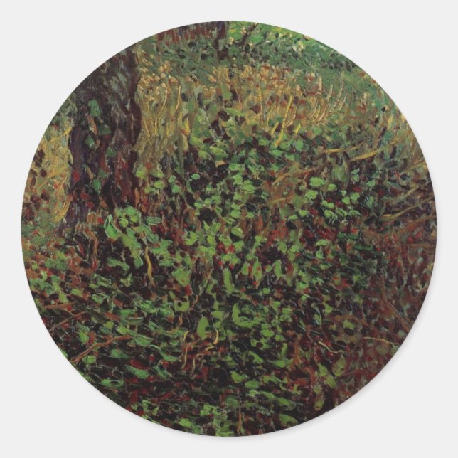 Unterwachstum von Vincent van Gogh Runder Aufkleber (Vorderseite)