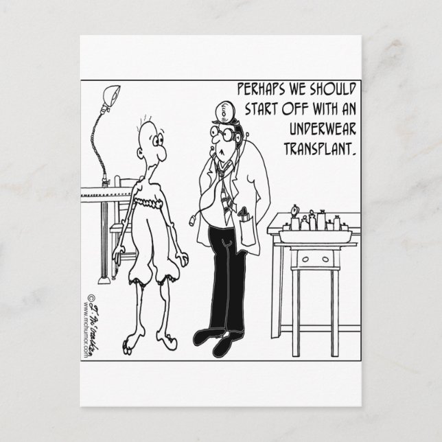 Unterwäsche-Transplantation Postkarte (Vorderseite)