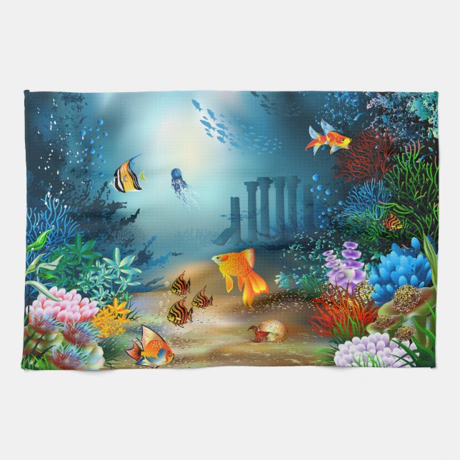 Unterwasser 4 Küchentücher (Horizontal)