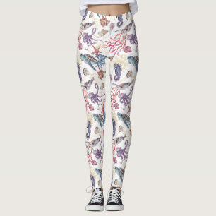 Unterwasser-Aquarell-Komposition Serie Design 1 Leggings