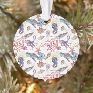 Unterwasser-Aquarellkomposition Serie Design 1 Ornament