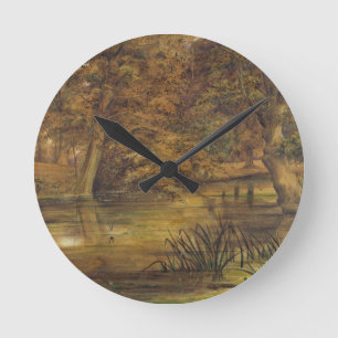 Unterwasser des Bratford, 1864 (w/c und Bleistift Runde Wanduhr
