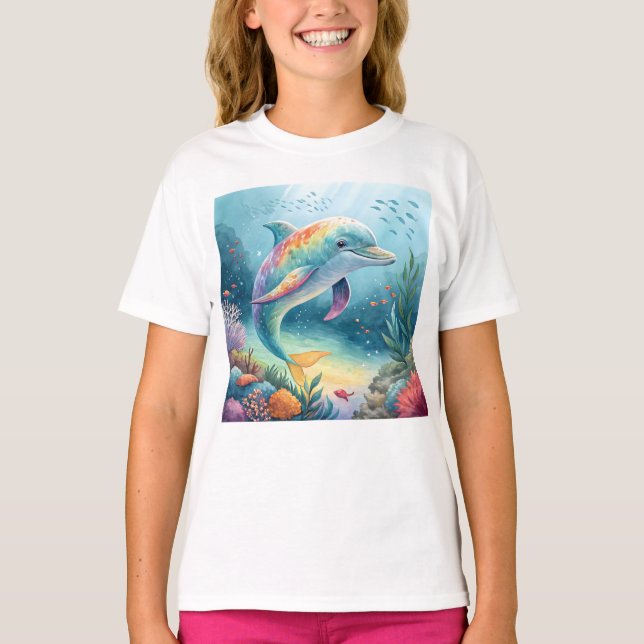 Unterwasser-Dolphin T-Shirt (Vorderseite)