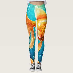 Unterwasser-Goldfish-Kunst Leggings
